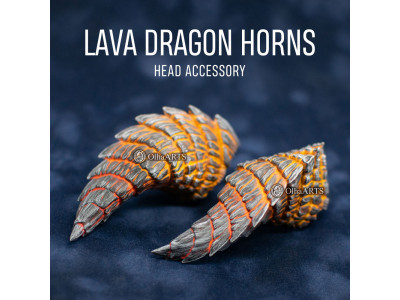 Lava Dragon Horns — Cosplay Headpiece