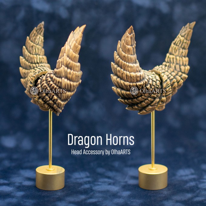 Dragon Horns — Fantasy Headpiece for cosplay