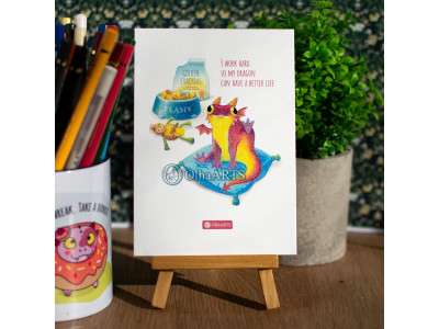 Postcard I Work Hard So My Dragon Can Have A Better Life