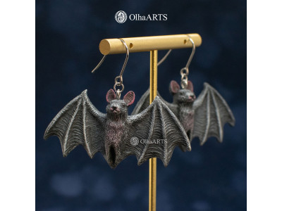 Realistic Bat Earrings