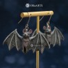 Realistic Bat Earrings, Halloween Jewelry in Gothic Style