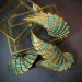 Gold and Patina Dragon Horns — Cosplay Headpiece