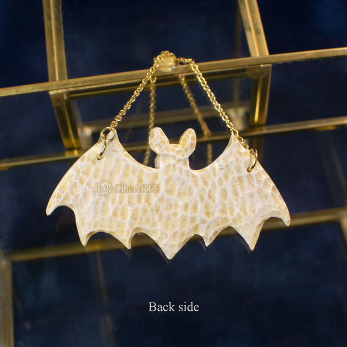 Albino Bat Pendant