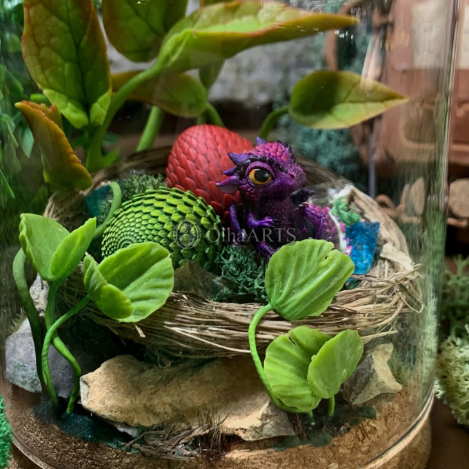 Glass Dome with Dragon Nest