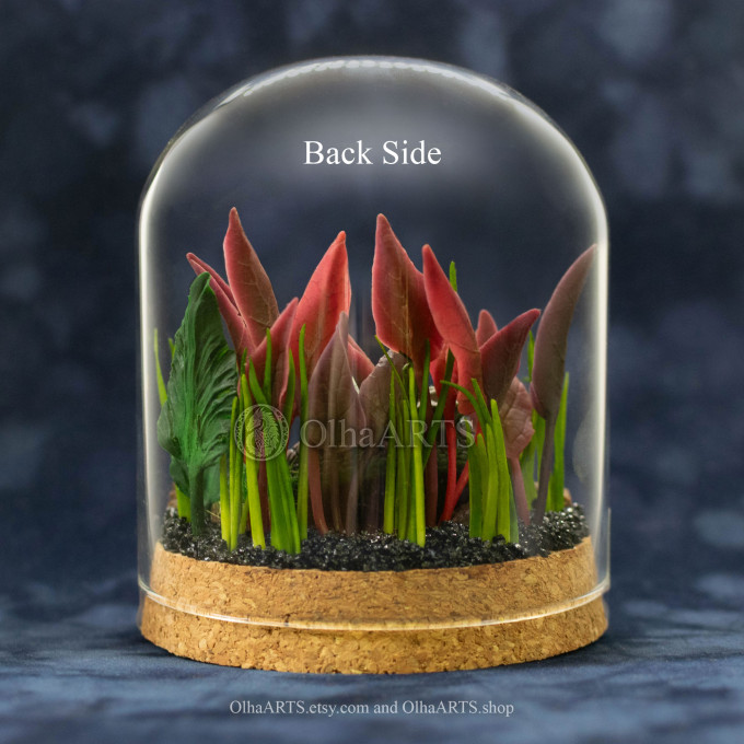 Green Sleeping Dragon Under Glass Dome