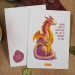 Postcard Dragon With A Coin