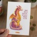 Postcard Dragon With A Coin