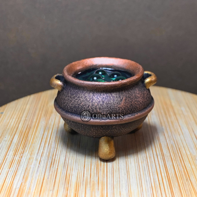 Witch cauldron for dollhouse