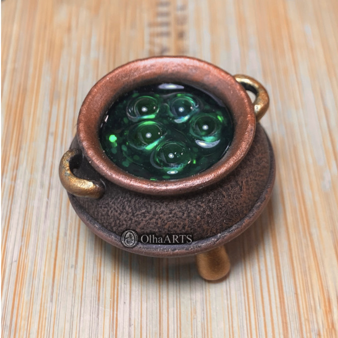 Witch cauldron for dollhouse
