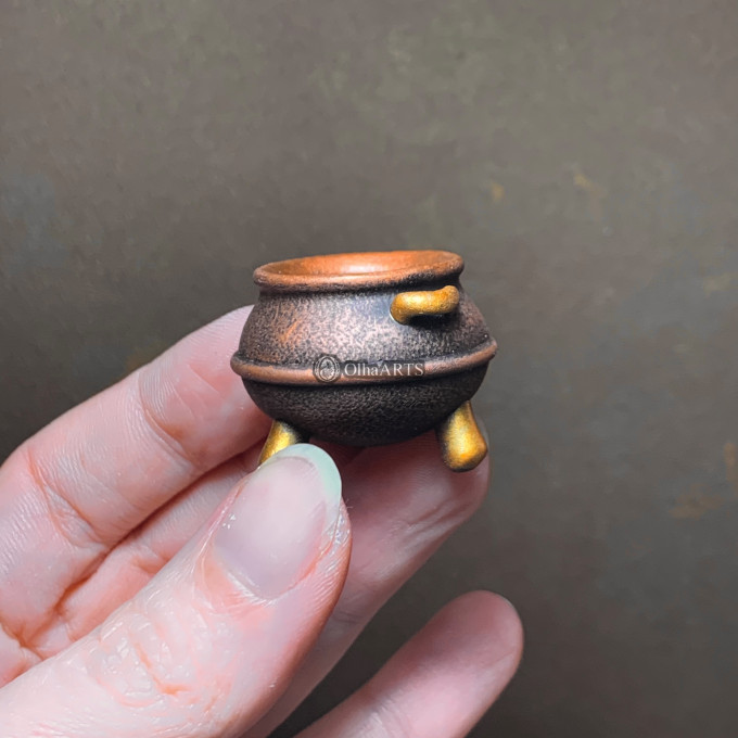 Witch cauldron for dollhouse
