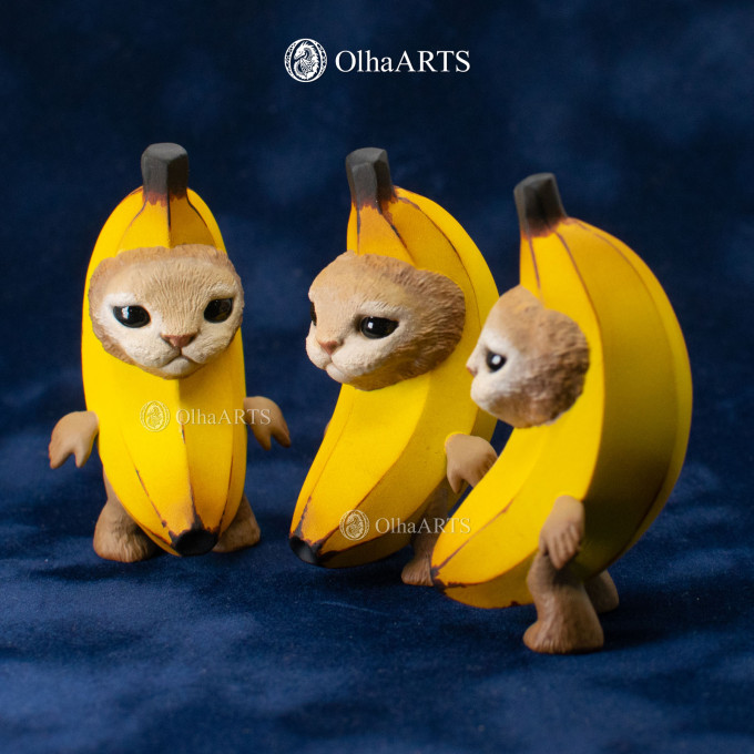 Banana Cat Figurine