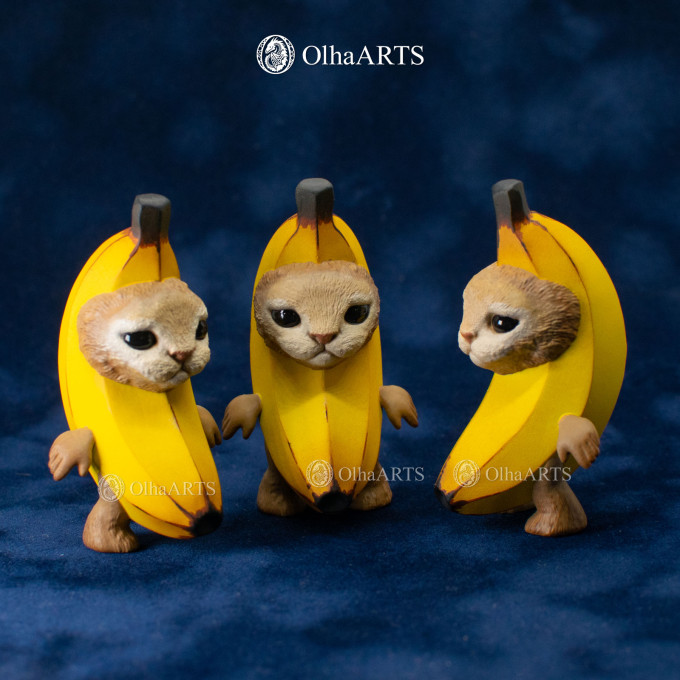 Banana Cat Figurine