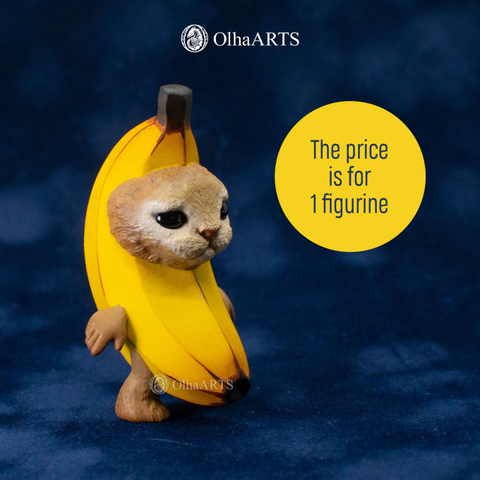 Banana Cat Figurine