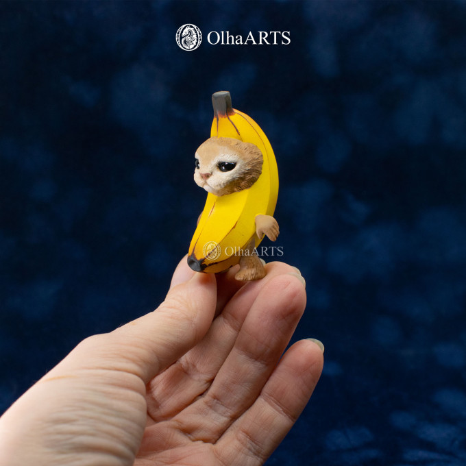 Banana Cat Figurine