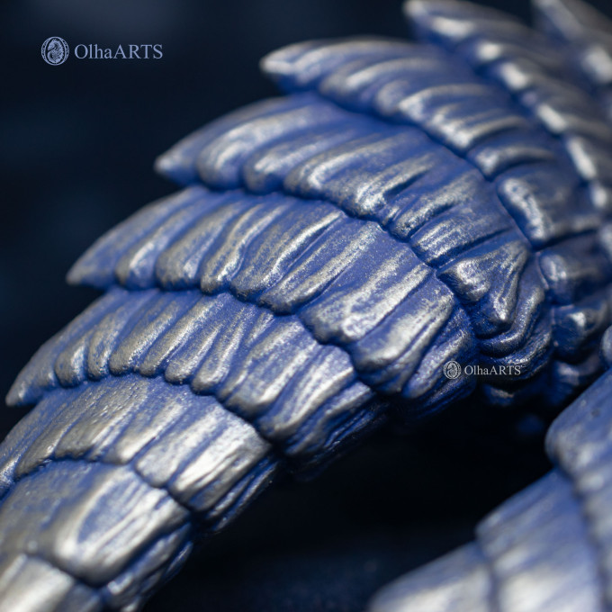 Blue and Silver Dragon Horns — Cosplay Headpiece