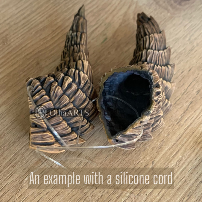 Blue and Silver Dragon Horns — Cosplay Headpiece