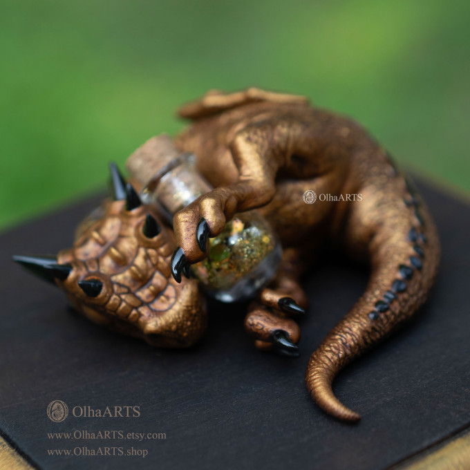 Dragon Treasure Chest, Fantasy Wooden Box