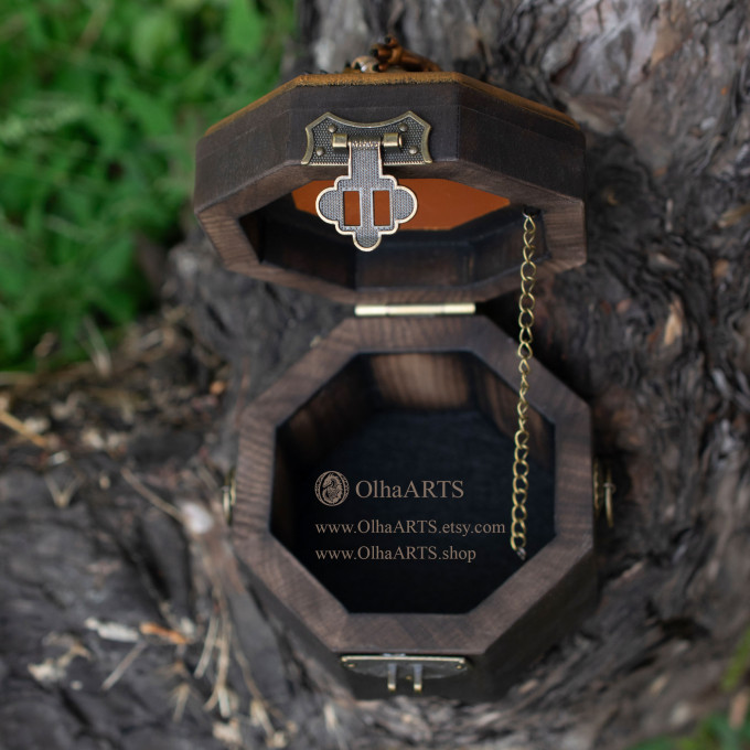 Dragon Treasure Chest, Fantasy Wooden Box