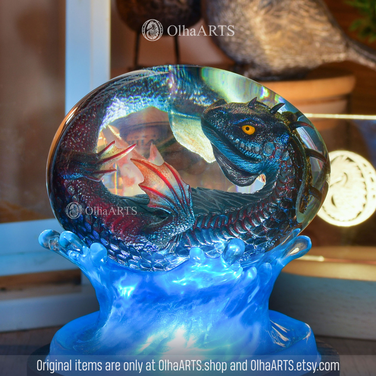 Banda Sea Dragon Egg by OlhaARTS. VIP Gift Set with a water baby