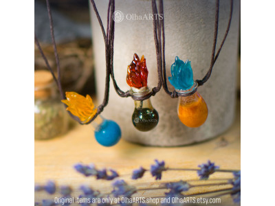 Pendant with Burning Magic Potion