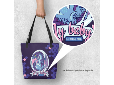 Tote bag with Snow Dragon Egg