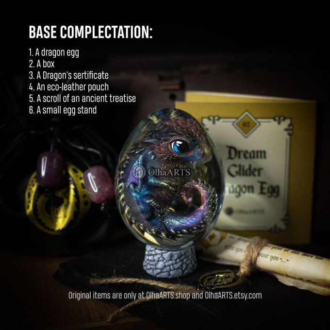 Dream Glider Dragon Egg, color Moon Violet