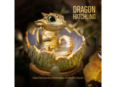 Dream Glider Dragon Hatchling, Golden Pearl color